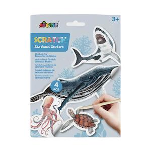 Arts and Crafts: Avenir  Scratch Sea Animal Stickers