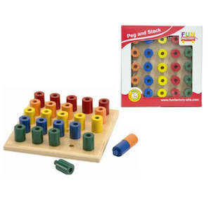 Peg and Stack Wooden Puzzle