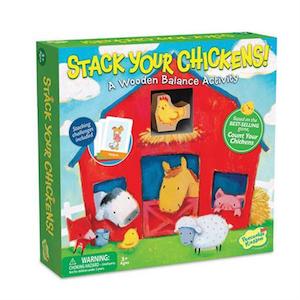 Peaceable Kingdom Stack Your Chickens Wooden Balance Activity