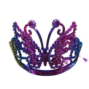 Tiara - Metallic Rainbow Butterfly