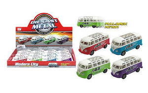 Die Cast Pullback Kombi Van 9cm - Assorted