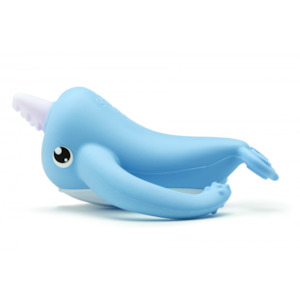 Nora Narwhal Silicone Teether - Light Blue