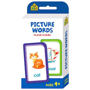 School And Kindergarten: School Zone Picture Words Flash Cards