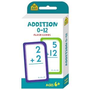 School Zone Addition 0-12 Flash Cards (2023 ed)