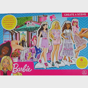 Barbie Create Your Own Scene Kids Children Art Craft Activity Fun Play Set