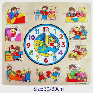 Wooden Clock Knob Puzzle