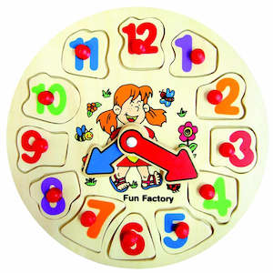 Fun Factory | Wooden Girl Clock Puzzle RRP $29.99