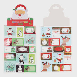 Xmas Stickers Foil Gift Tags 30 Pieces