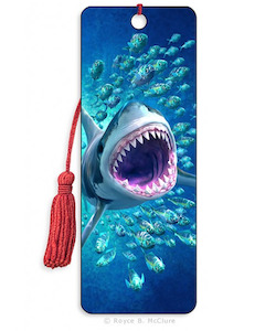 3D Lenticular Bookmark -Shark Tunnel