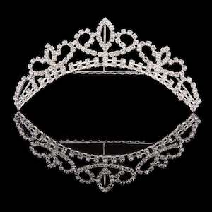 Mad Ally | Medium Crystal Tiara Silver