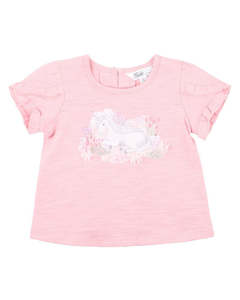 Clothing Nb To 10 Years: Bebe | Florence Unicorn Tee-Baby