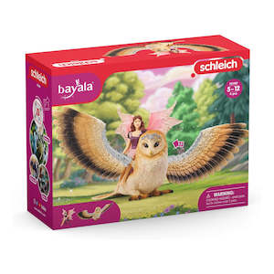 Schleich Toys: Schleich Bayala Fairy in Flight on Glam-Owl 70789