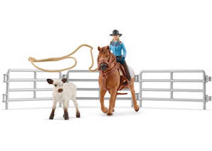 Schleich | Cowgirl Team Roping Fun