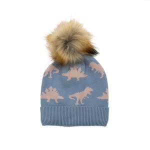 Hi-Hop | Jacquard Beanie Dino - Blue/Beige