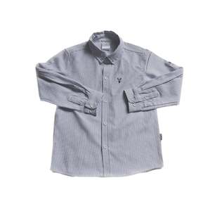 Love Henry: Boys Dress Shirt - Navy Pinstripe