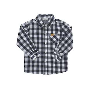 Love Henry: Love Henry | Dress Shirt - Large Navy Check