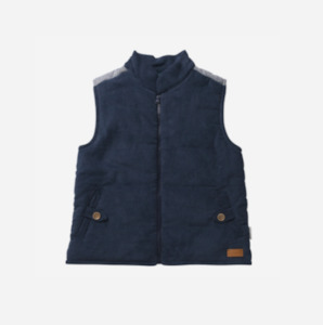 Love Henry | Boys Cooper Puffer Vest - Navy Corduroy