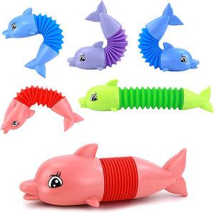 POP TUBE WITH LIGHT ,DOLPHINS RRP $4.99