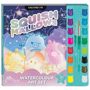 Colouring: Kaleidoscope Squishmallows Watercolour Art Set