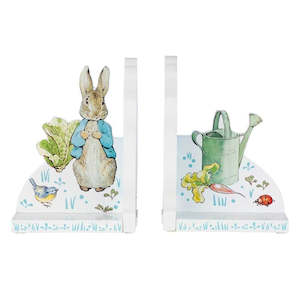 Beatrix Potter Peter Rabbit Bookends - White