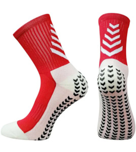 Football Socks: Arrow Grip Socks - Red v3