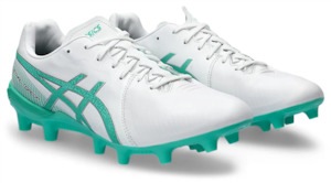 Rugby Boots: Asics Lethal Tigreor IT FF 3 Boots – White / Aurora Green