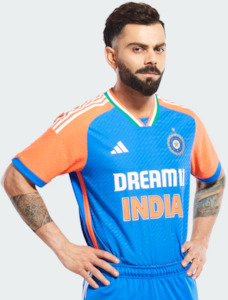 Black Caps Clothing: Adidas India Cricket T20 Shirt