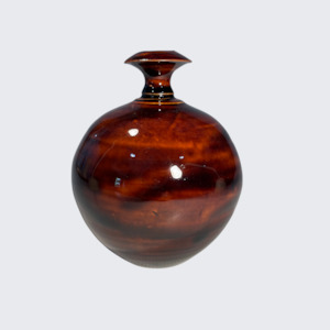 Home & Garden: Orb in Small Shiny Brown glaze