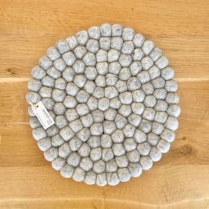 Felt ball pot stand - Grey Marle