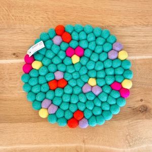 Art gallery: Felt ball pot stand - Bright Blossom