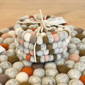 Felt ball coasters - Light Multi