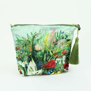 Velvet Cosmetic Bag - Native Flowers