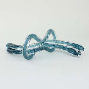 Glass knot - steel blue