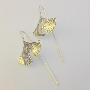 Big ginkgo leaf earrings