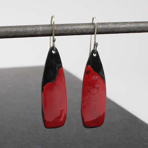 Flow earrings - red