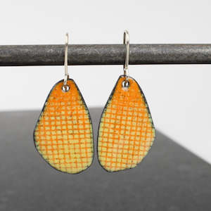 Grid earrings - yellow