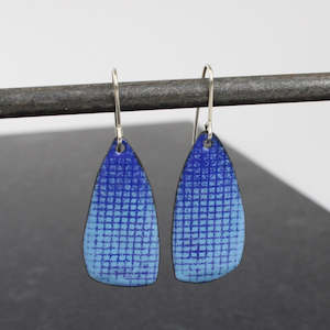 Grid earrings - blue