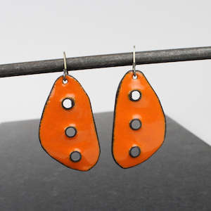 3 Hole earrings - orange