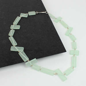 Green bead necklace