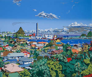 From Kitchener Terrace, New Plymouth - Giclee print