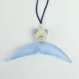 Glass whale tail pendant II