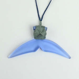 Glass whale tail pendant I