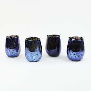 Black and blue lustre tumbler