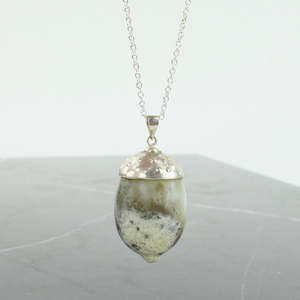 Greenstone Acorn Pendant