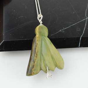 Greenstone Kowhai Pendant