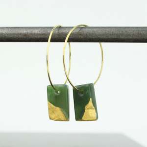 Rectangle Gold Tipped Hoops II