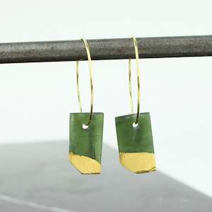 Art gallery: Rectangle Gold Tipped Hoops I