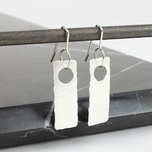 Strip earrings - silver 30mm