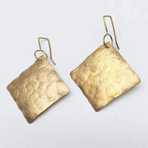 Squares earrings - gold