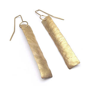 Strip earrings - gold long